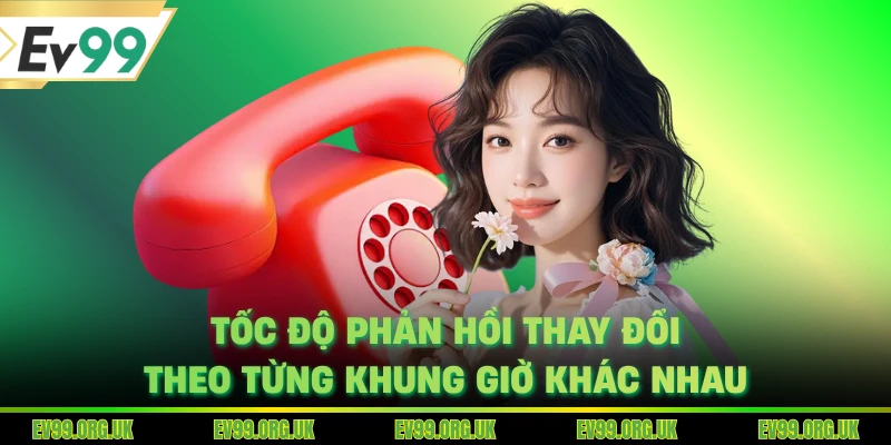 Tốc độ phản hồi thay đổi theo từng khung giờ khác nhau