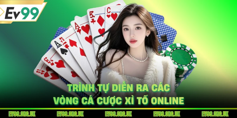 Trình tự diễn ra các vòng cá cược xì tố online